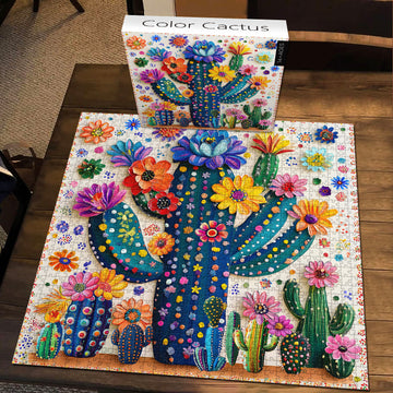 Farbkaktus -Puzzle 1000 Stücke